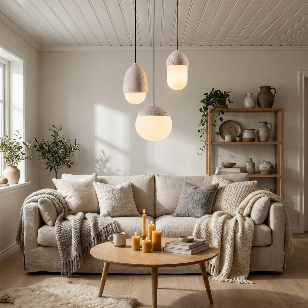 Orbaltis Cluster Orb Pendant | Travertine & Frosted Glass Lighting
